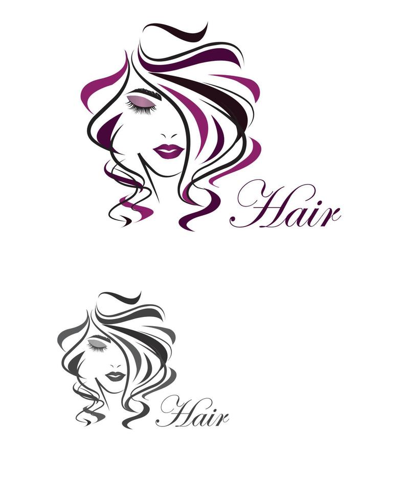 diseño de vector de logotipo de spa de cabello