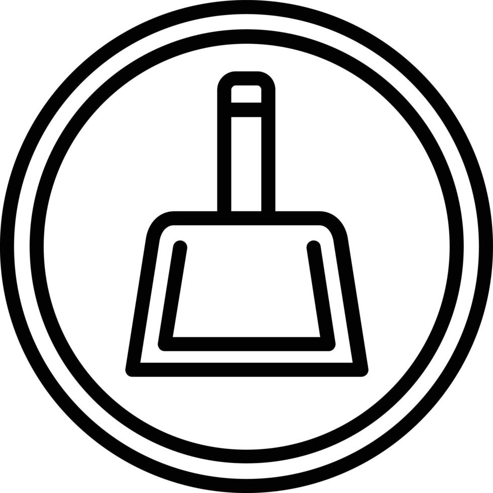 Dustpan  Vector Line Icon