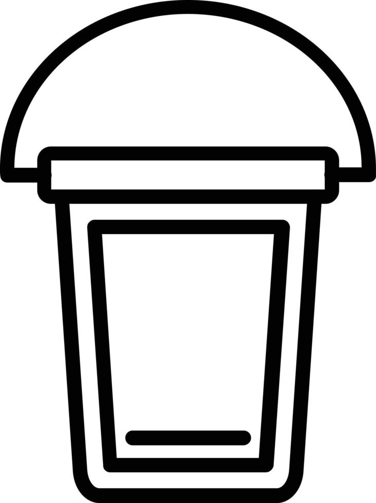 Bucket Vector Line Icon