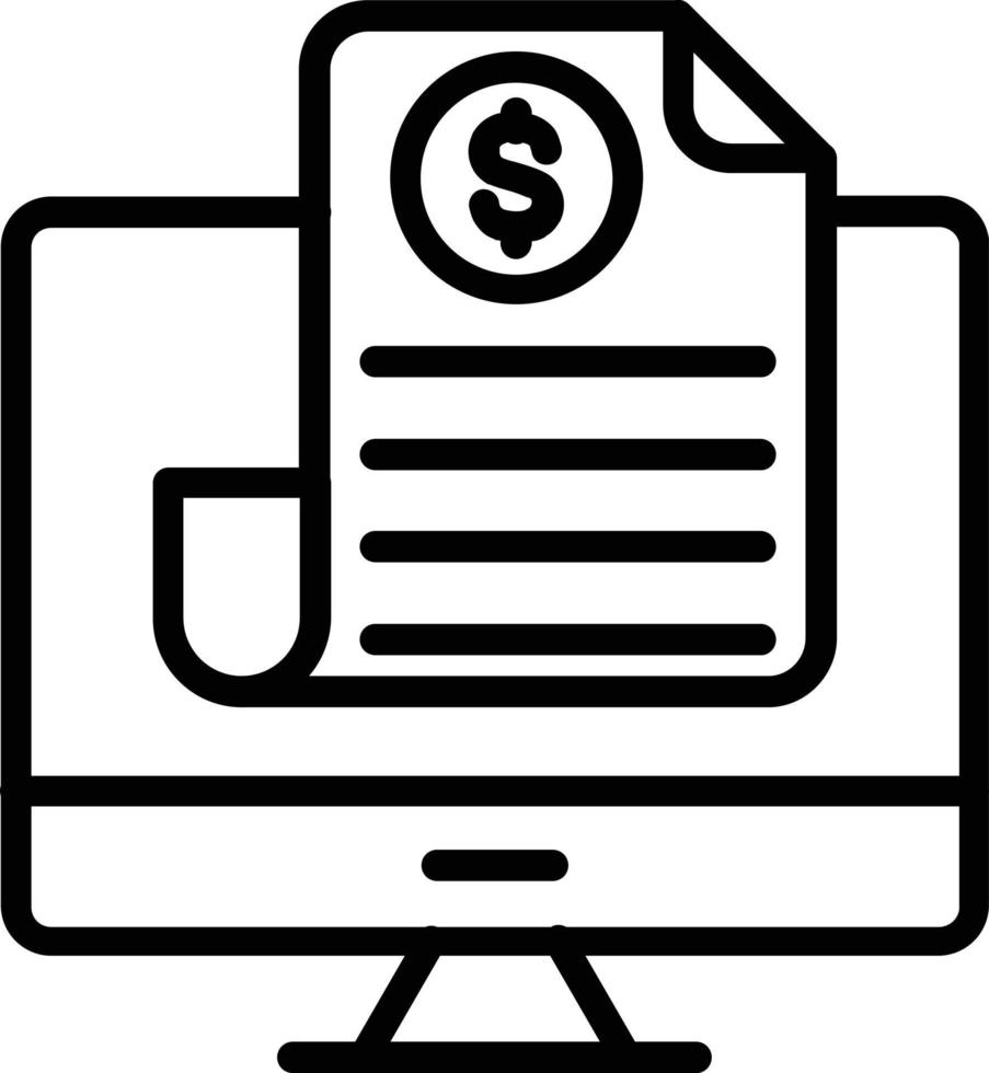 Invoice Vector Line icon