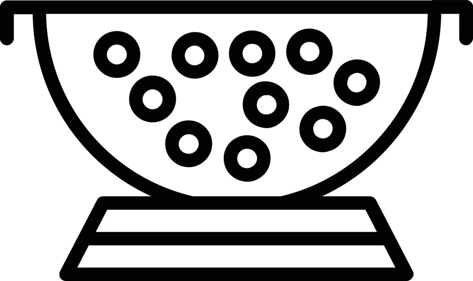 Colander Vector Line Icon