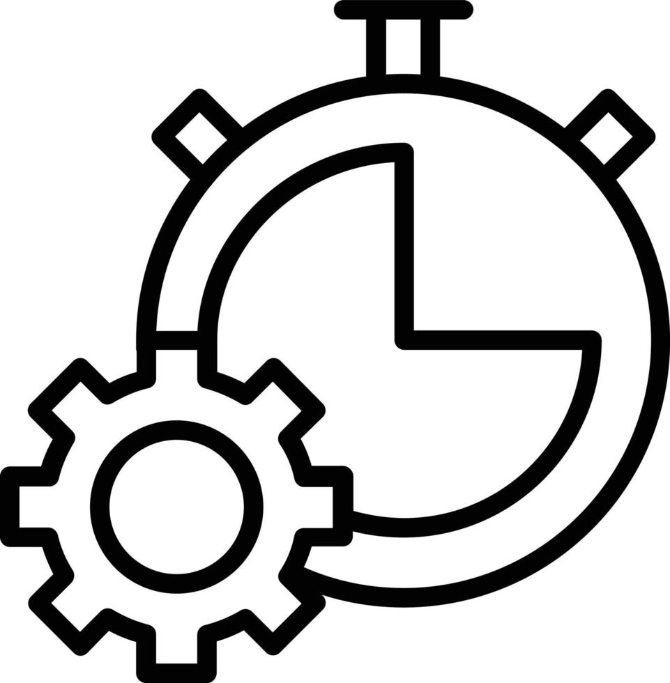 Time Management Vector Line Icon