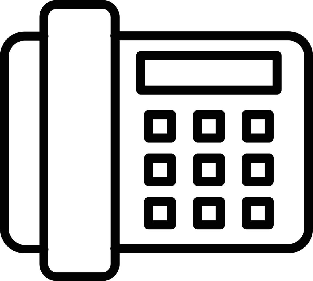 Telephone Vector Line Icon