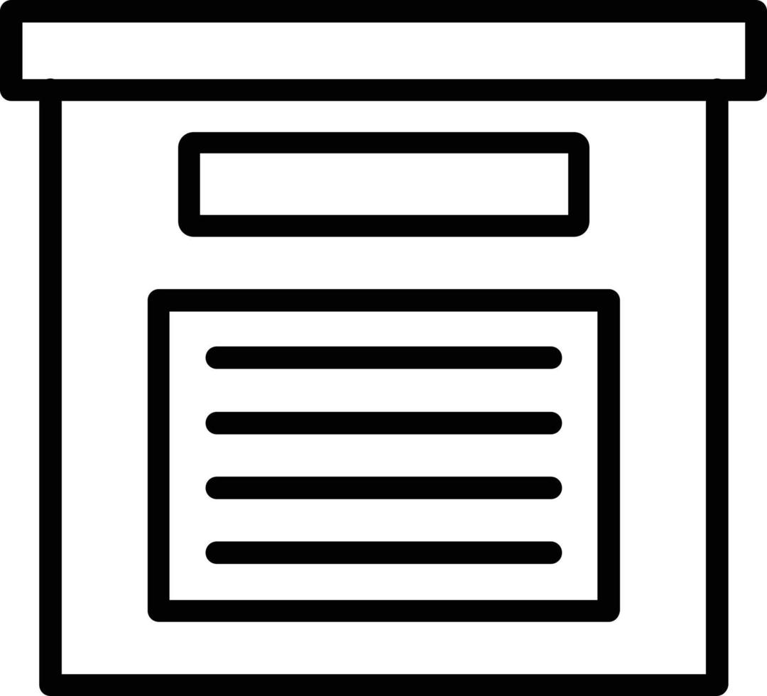Box Vector Line Icon