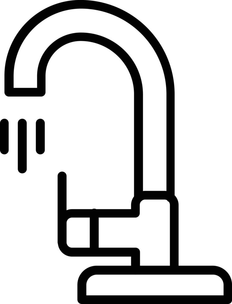 Faucet Vector Line Icon