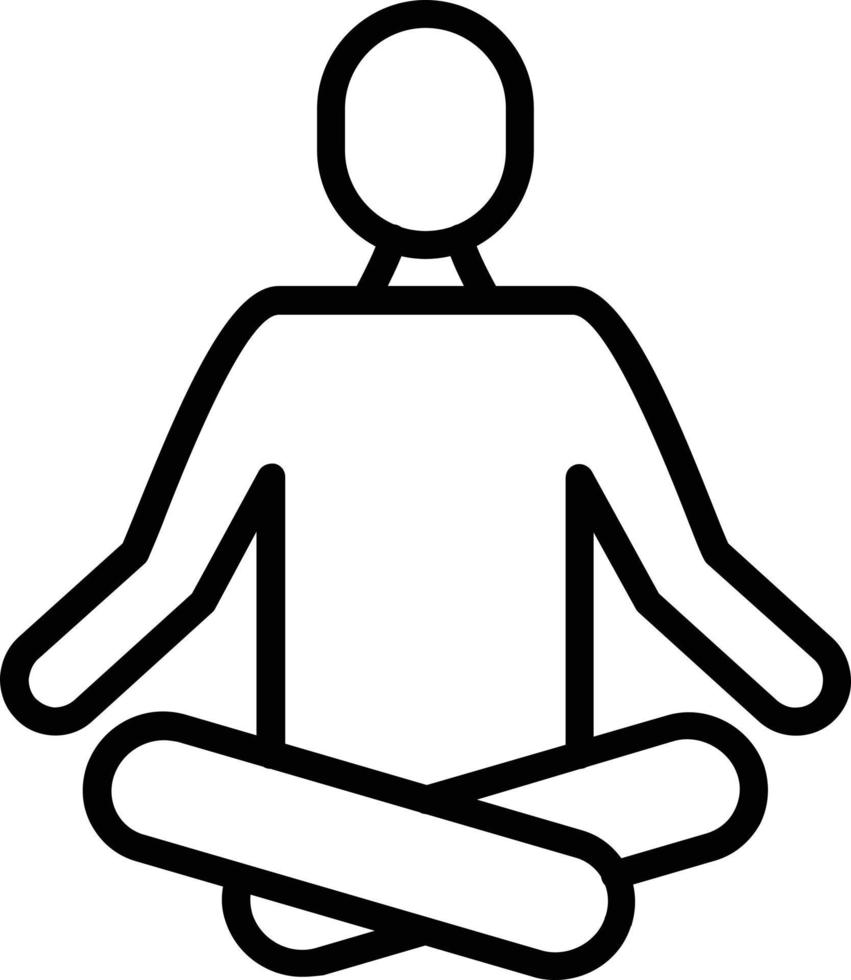 Meditation Vector Line Icon