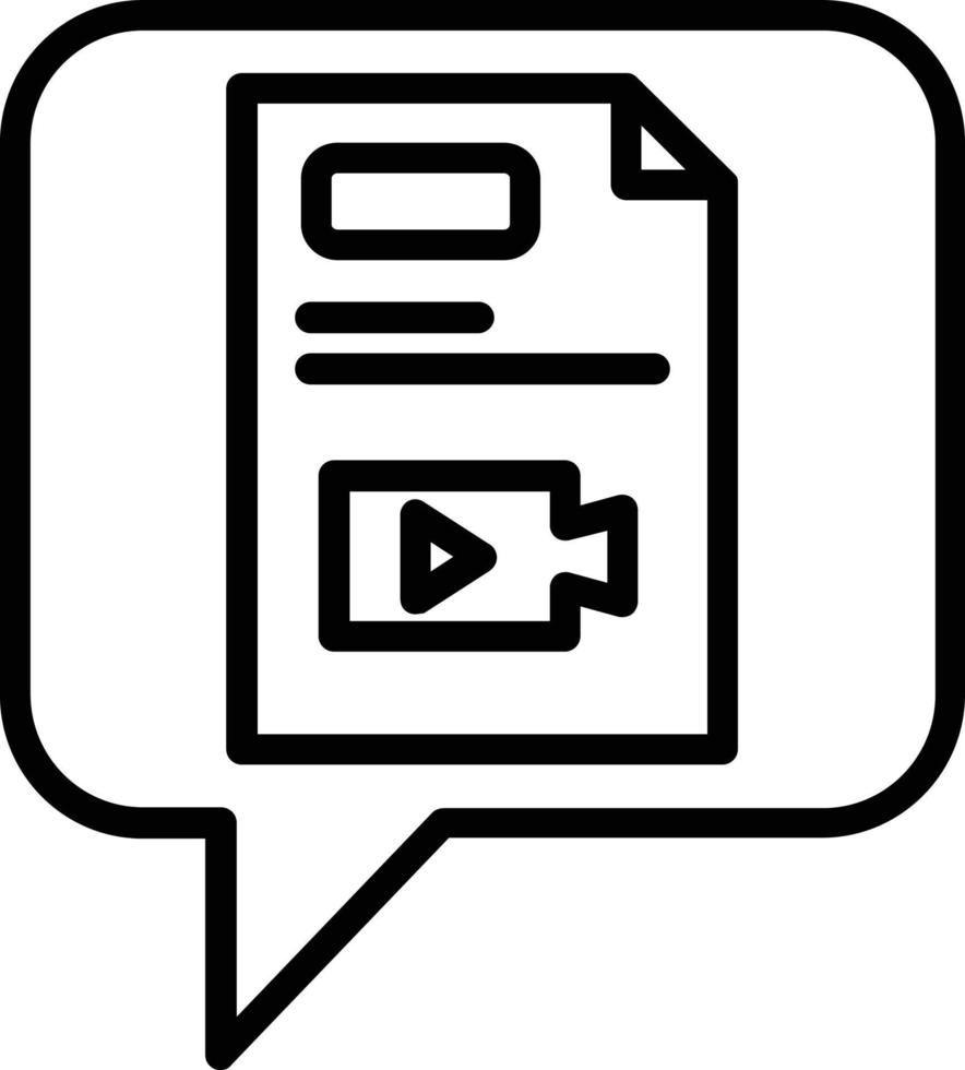 Vlog Vector Line Icon