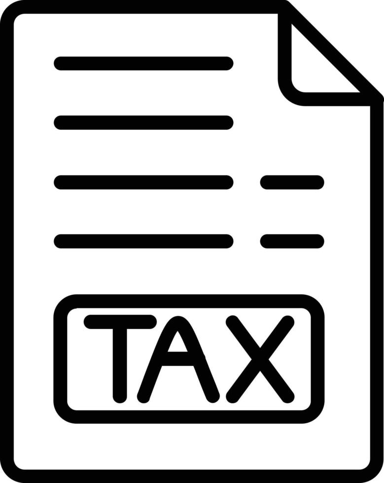 Tax Vector Line Icon
