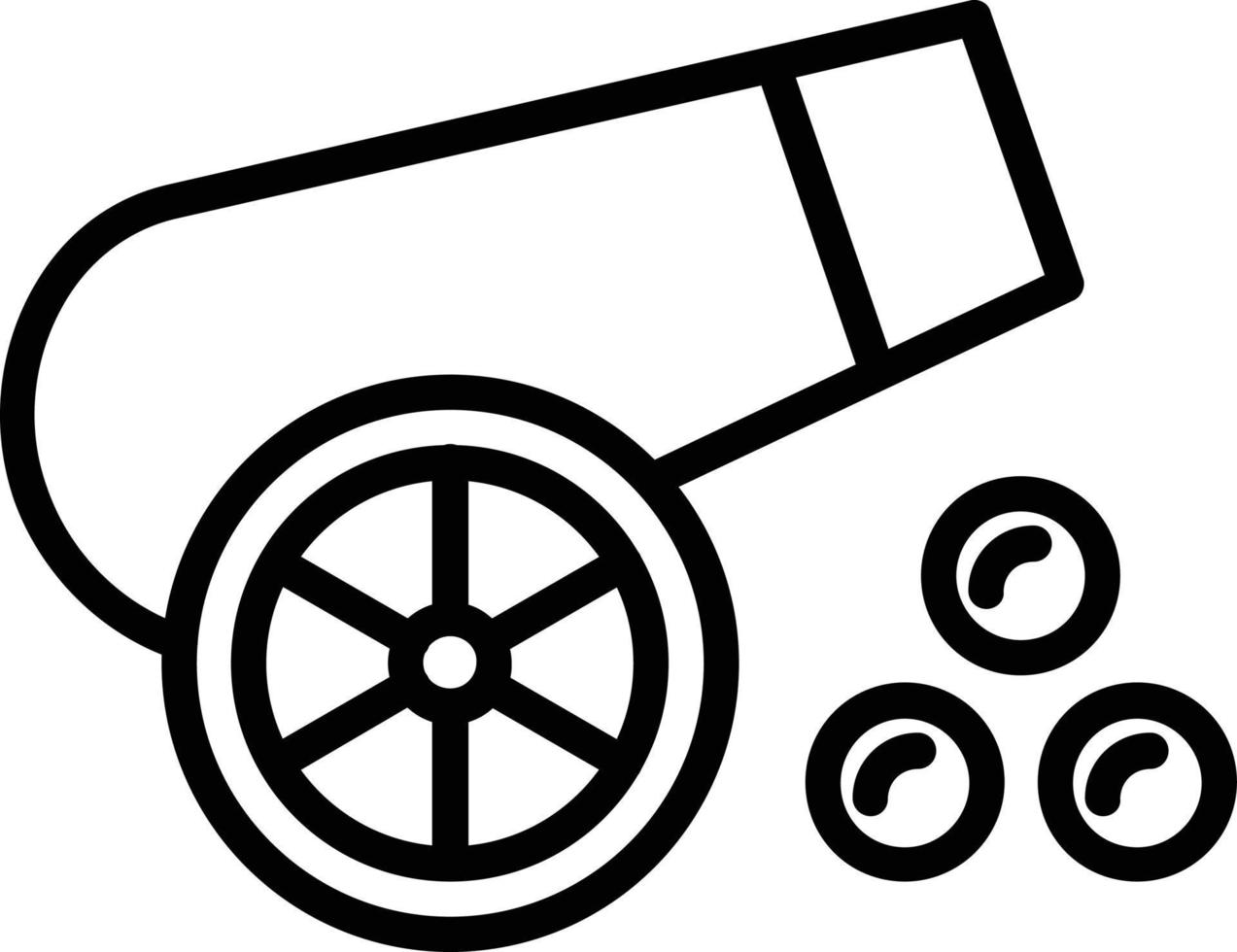 Cannon Vector Line Icon