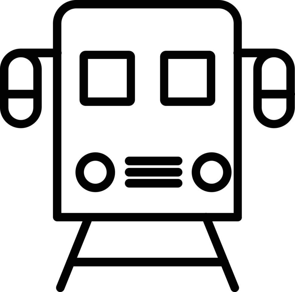 icono de línea de vector de tren