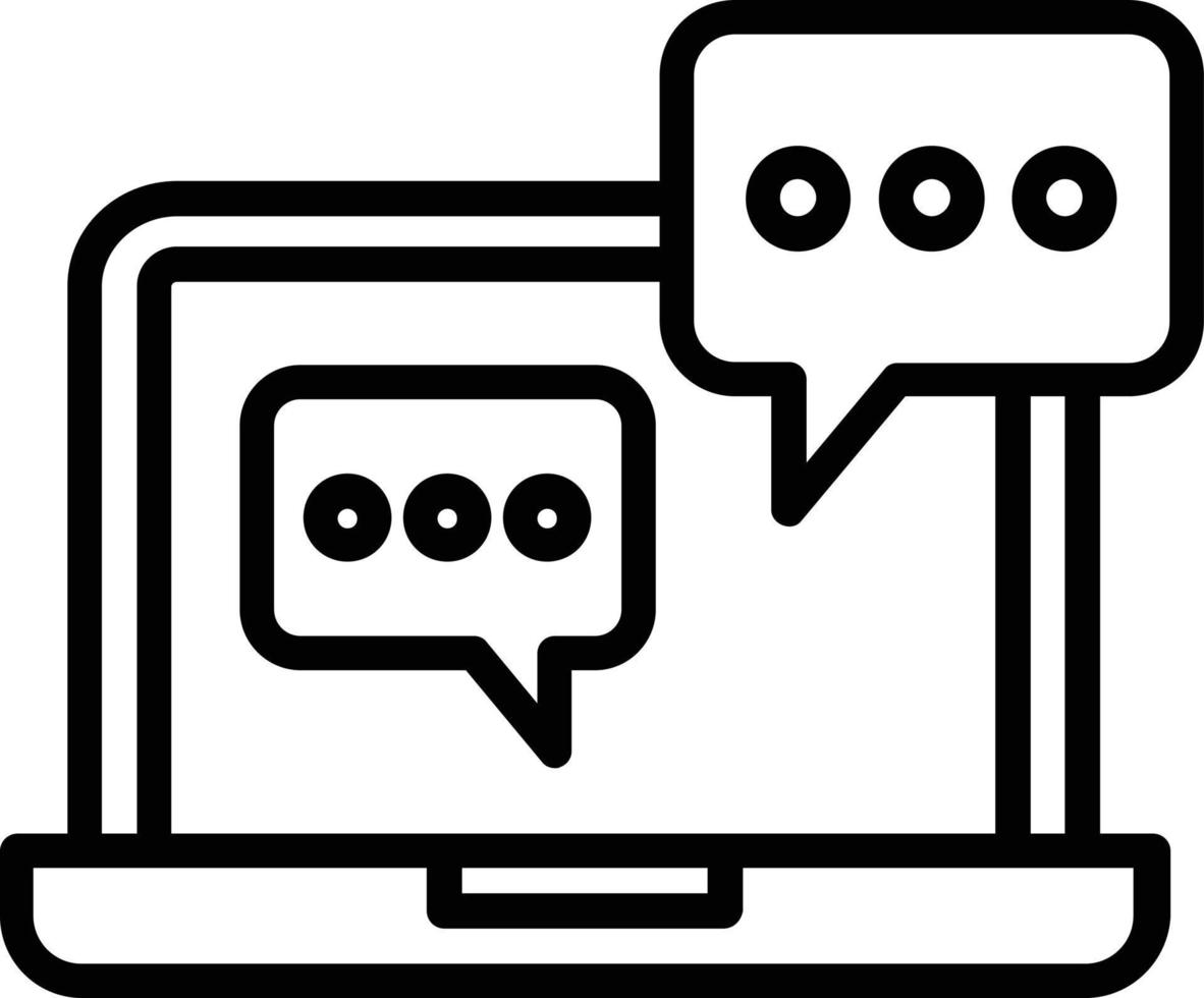 Chat Box Vector Line Icon