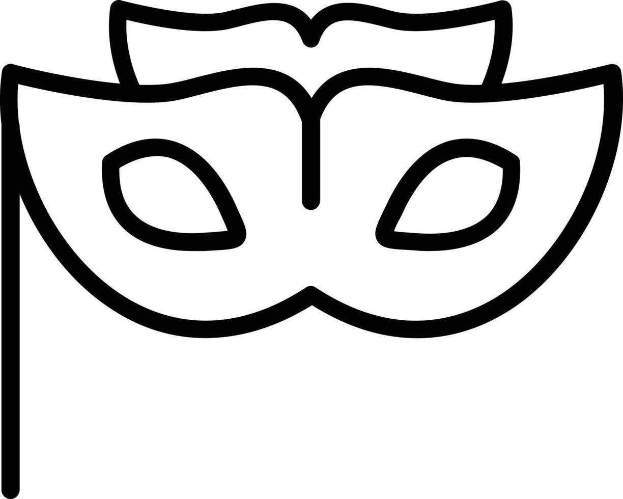 icono de línea de vector de máscara de ojo