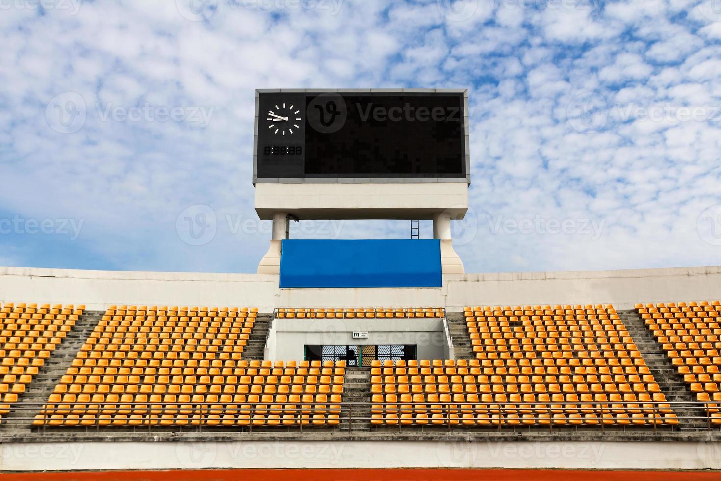 Stadium with scoreboard photo