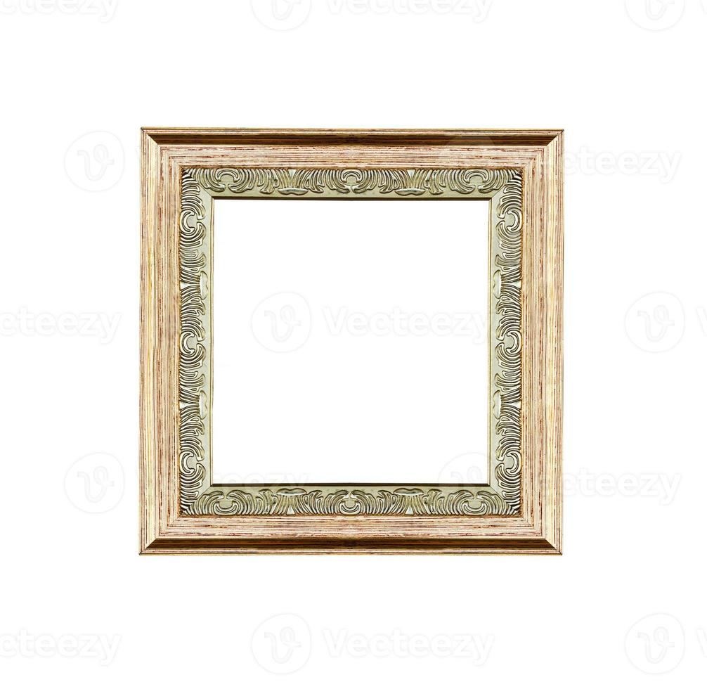 Empty wooden vintage frame photo