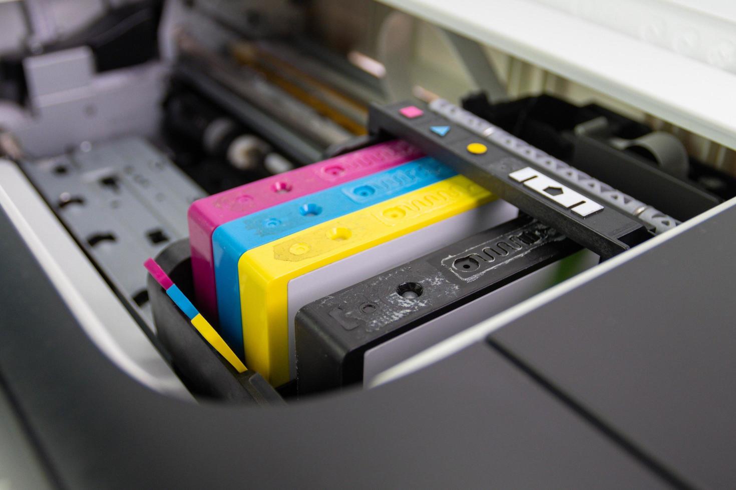 An ink cartridge or inkjet cartridge is a component of an inkjet printer that contains the ink four color photo