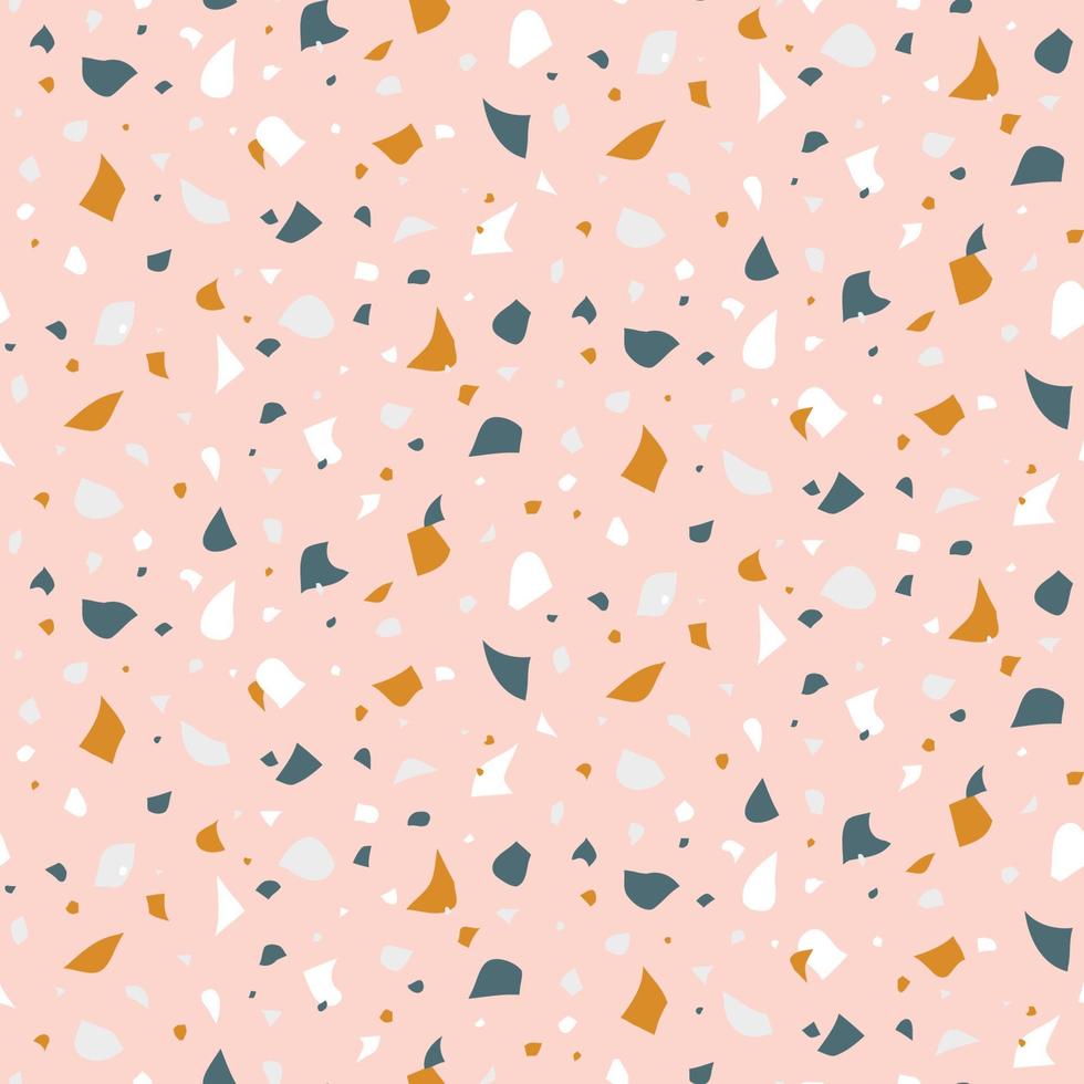 Abstract colorful seamless pattern in terrazzo style.Vector design template for wallpaper, backdrop, fabric, textile, etc. vector
