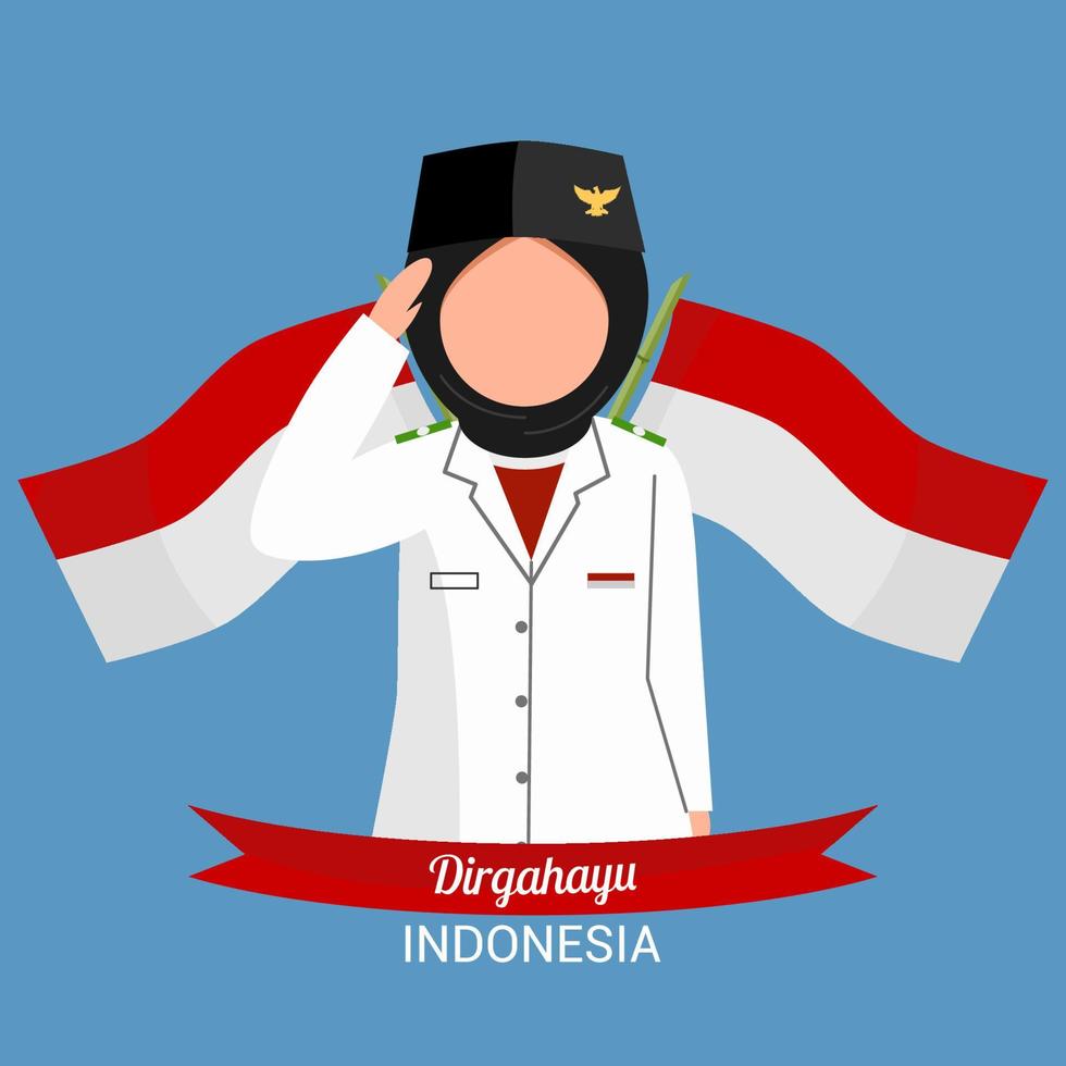 Indonesian independence day vector