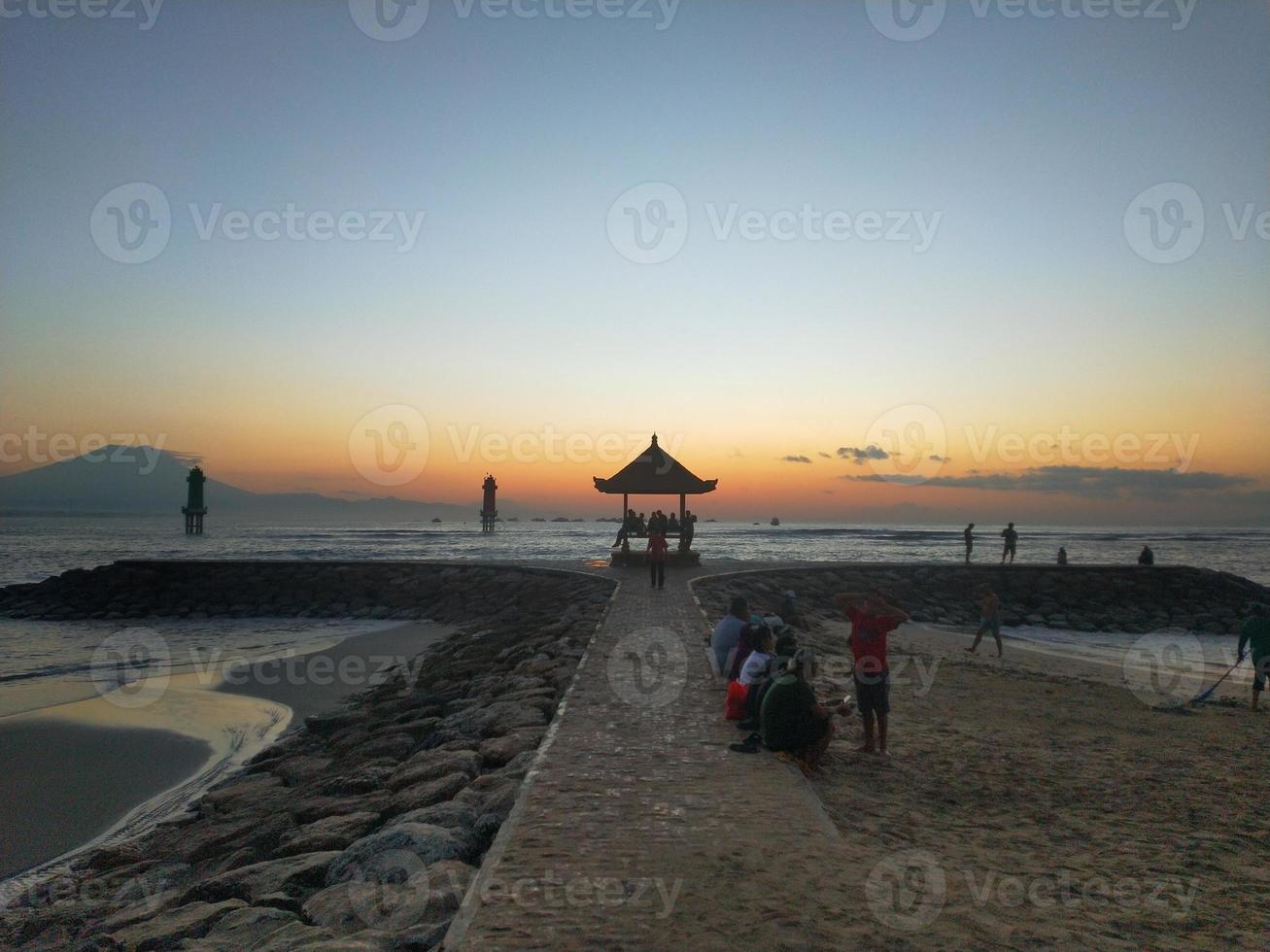 landscape photo of beach scenery in sanur Bali