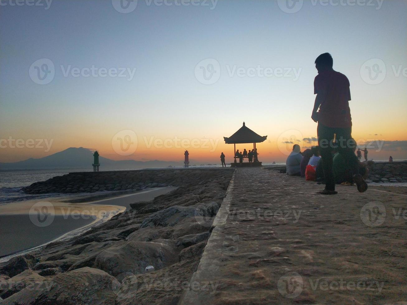 landscape photo of beach scenery in sanur Bali