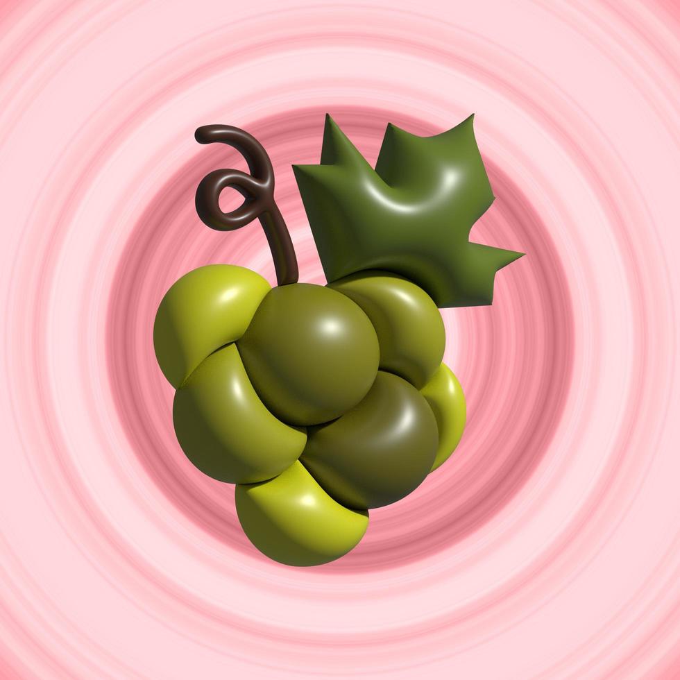 Green Grape 3D photo