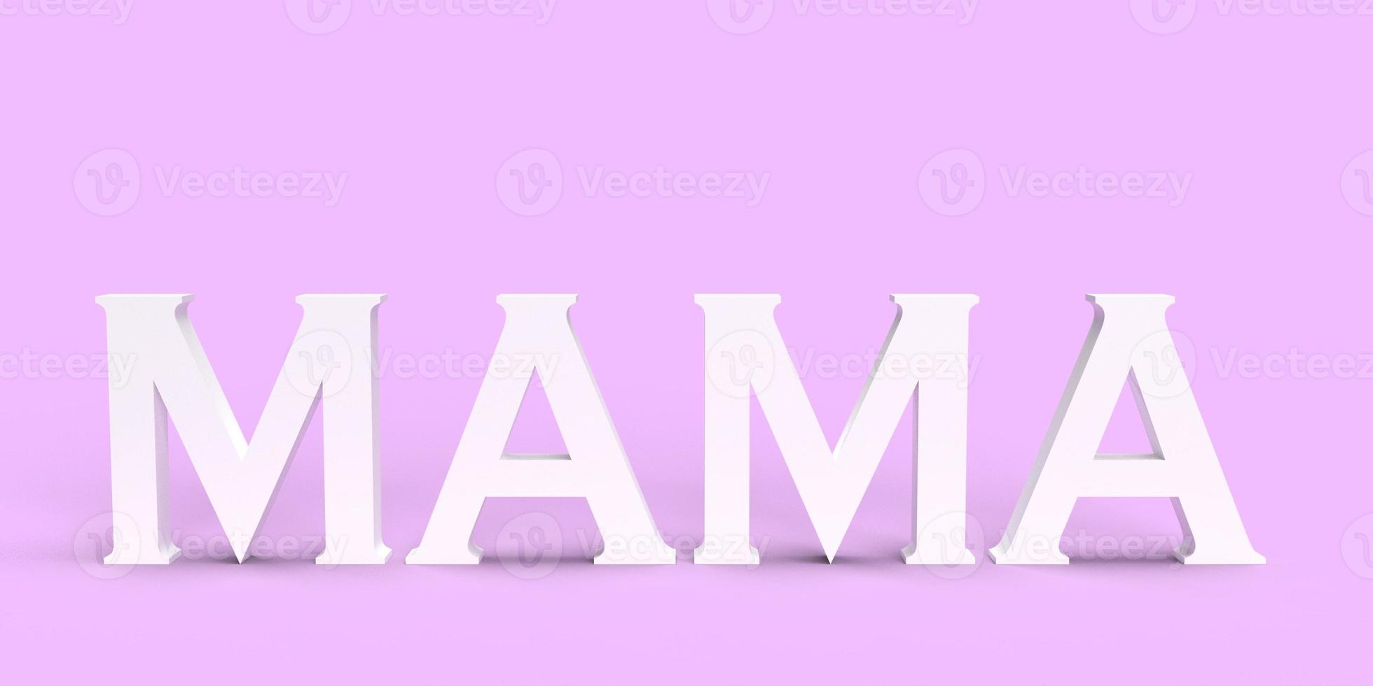 Mama font calligraphy hand writing decoration symbol mother day best mom woman family beautiful pretty love hug wedding romantic spring season gift celebrate festival international lifestyle.3d render photo