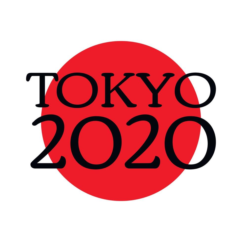 juegos deportivos tokio 2021. bienvenido a Japón. anillos de colores. juegos de la xxxii olimpiada o olimpiadas de verano 2020 vector
