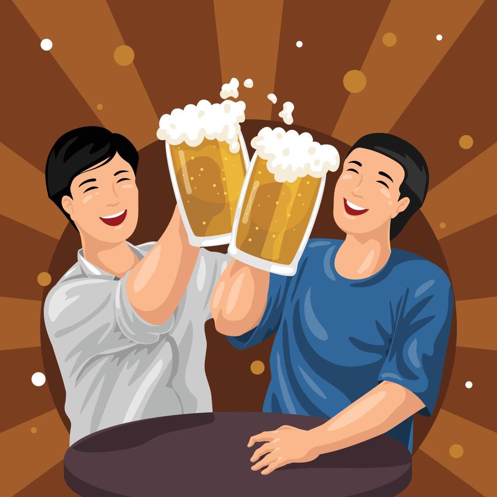 Happy Beer Toast vector