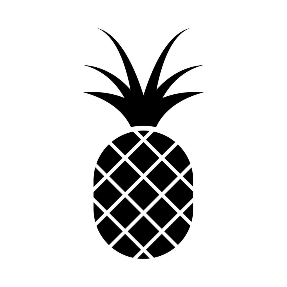 icono de vector de piña aislado sobre fondo blanco