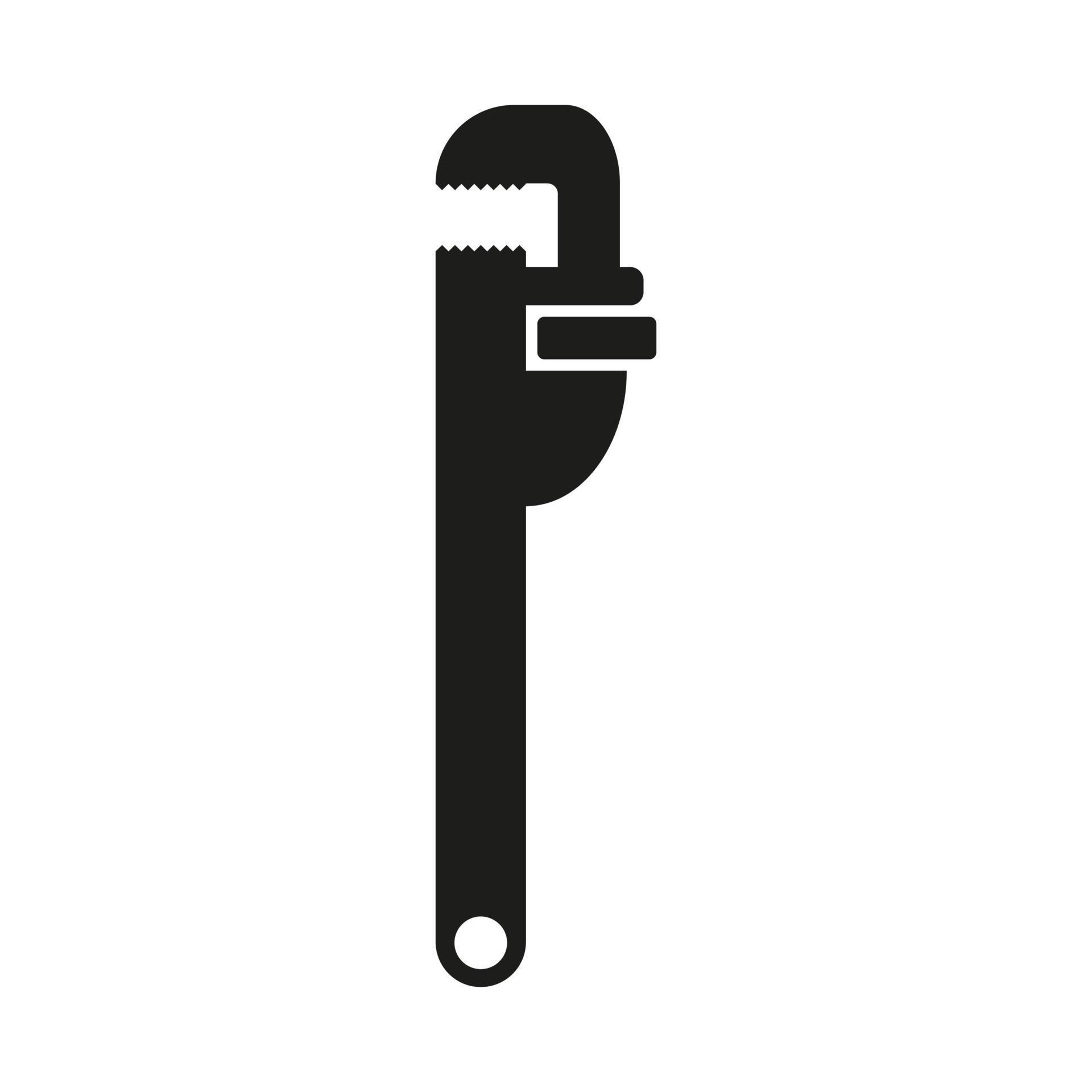 Pipe wrench vector icon isolated on white background 8900731 Vector Art
