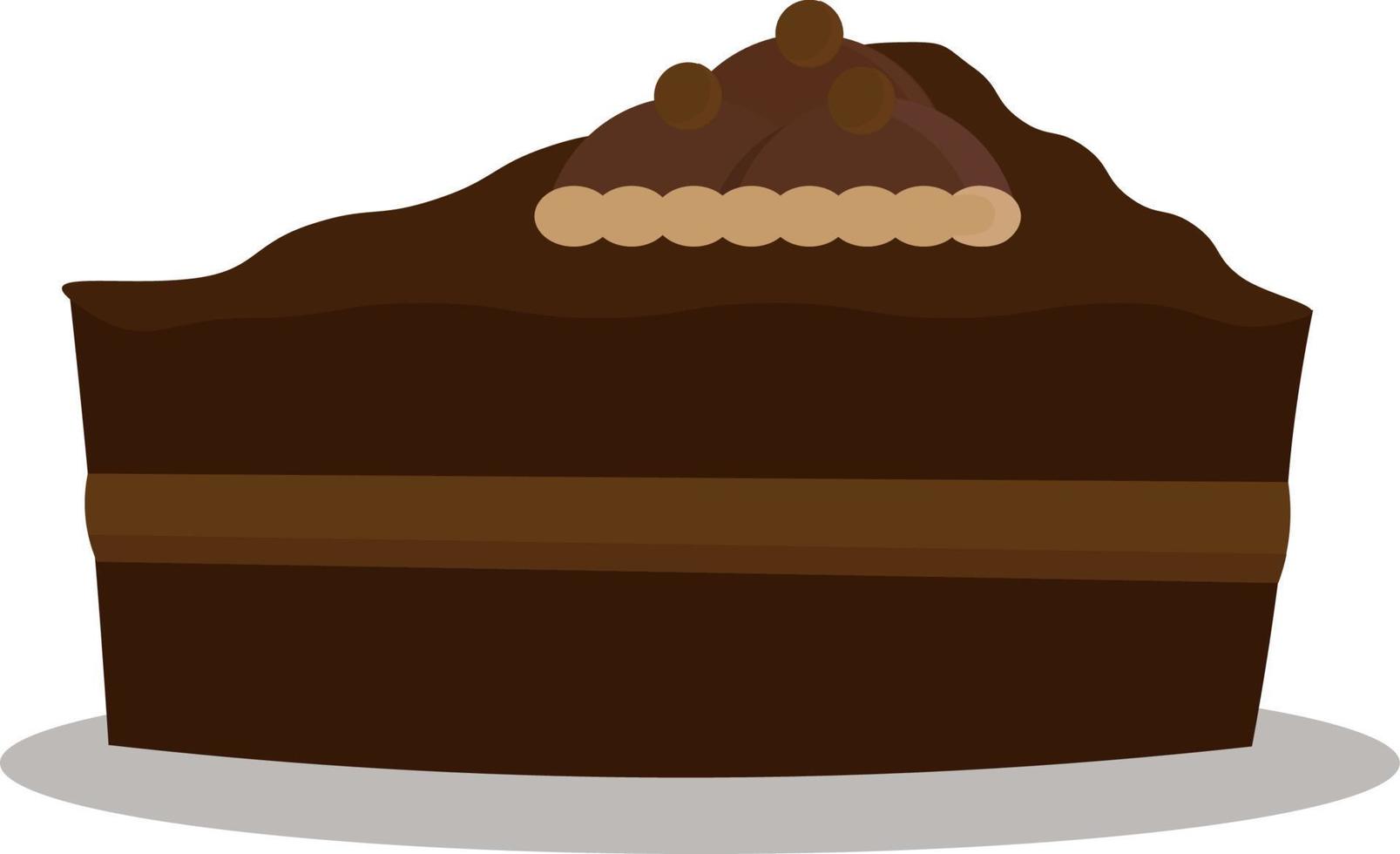 Chocolate cake slices vector