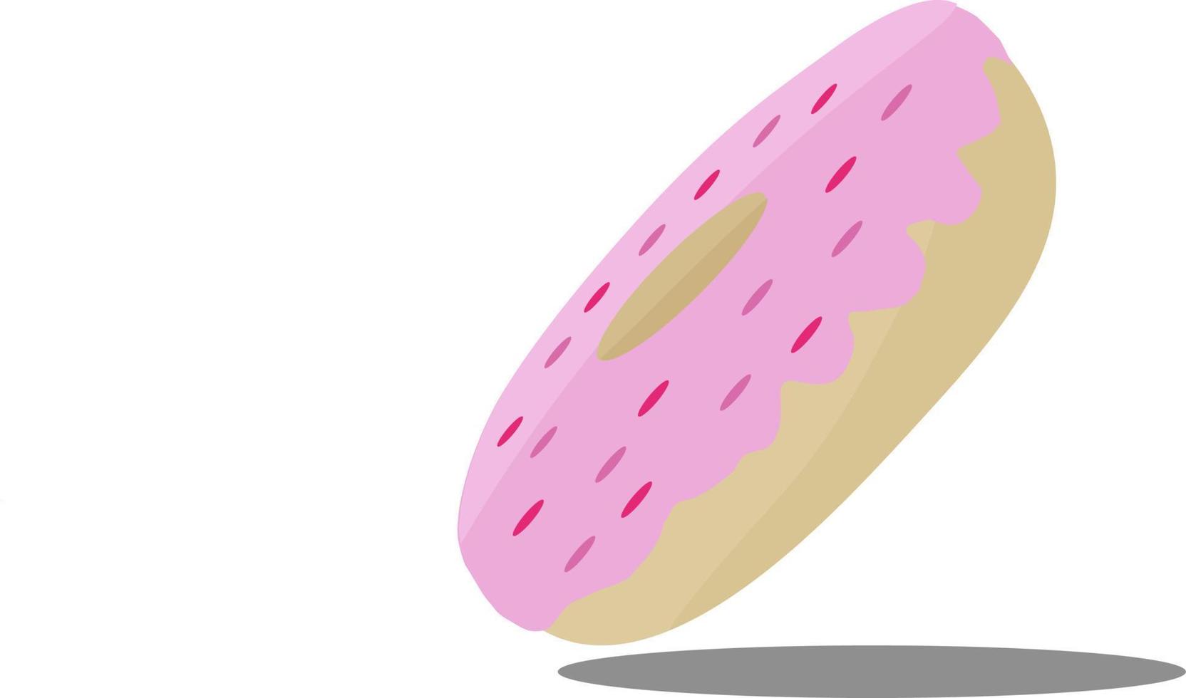 Strawberry Donut with Meses vector