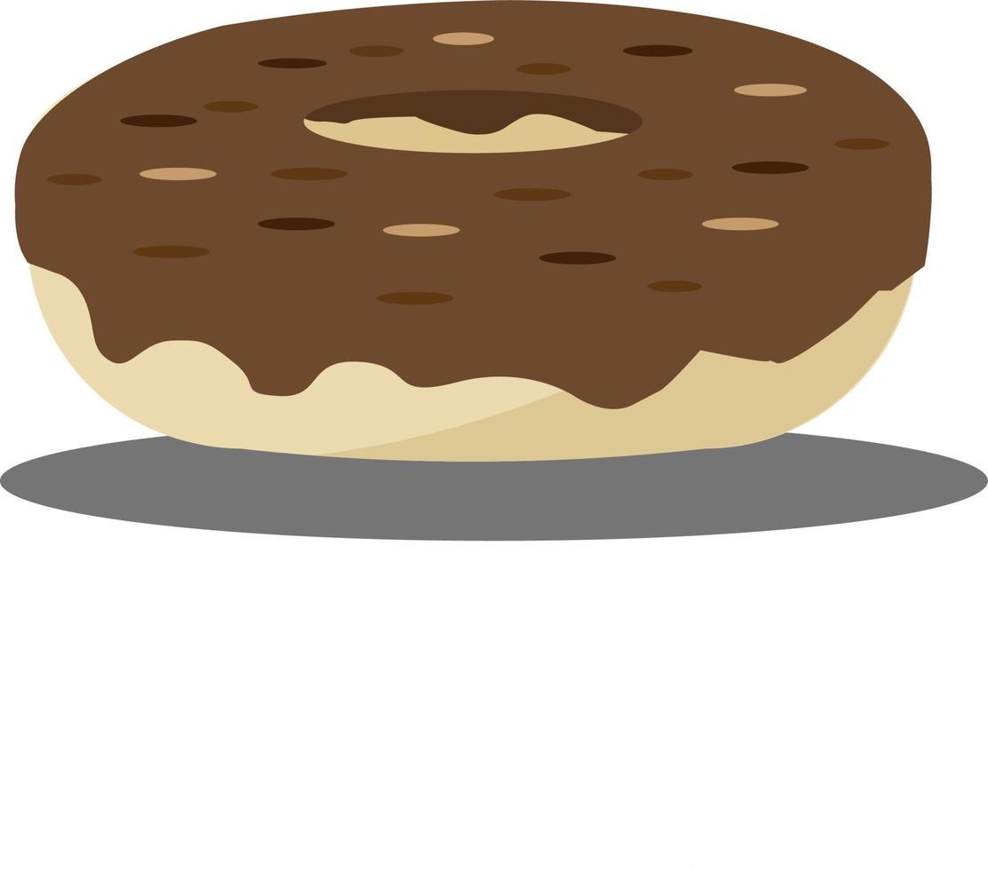 Chocolate donuts with meses topping vector