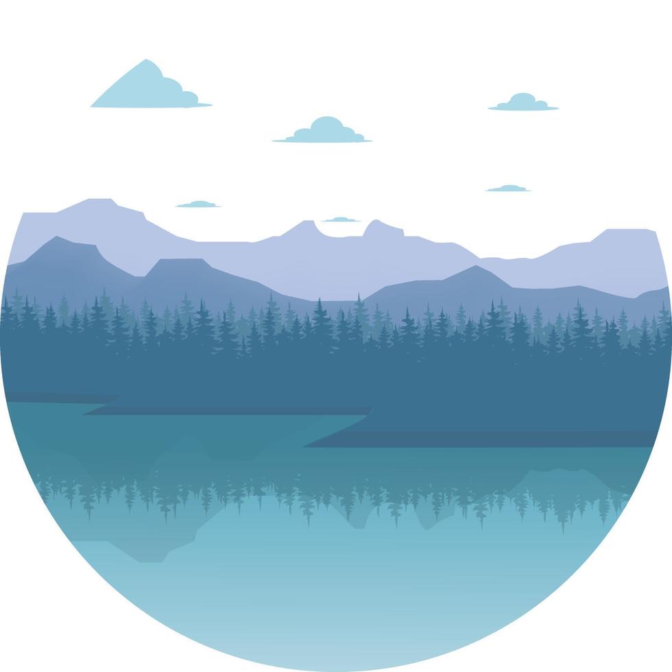 Landscape Lake Mountain vector