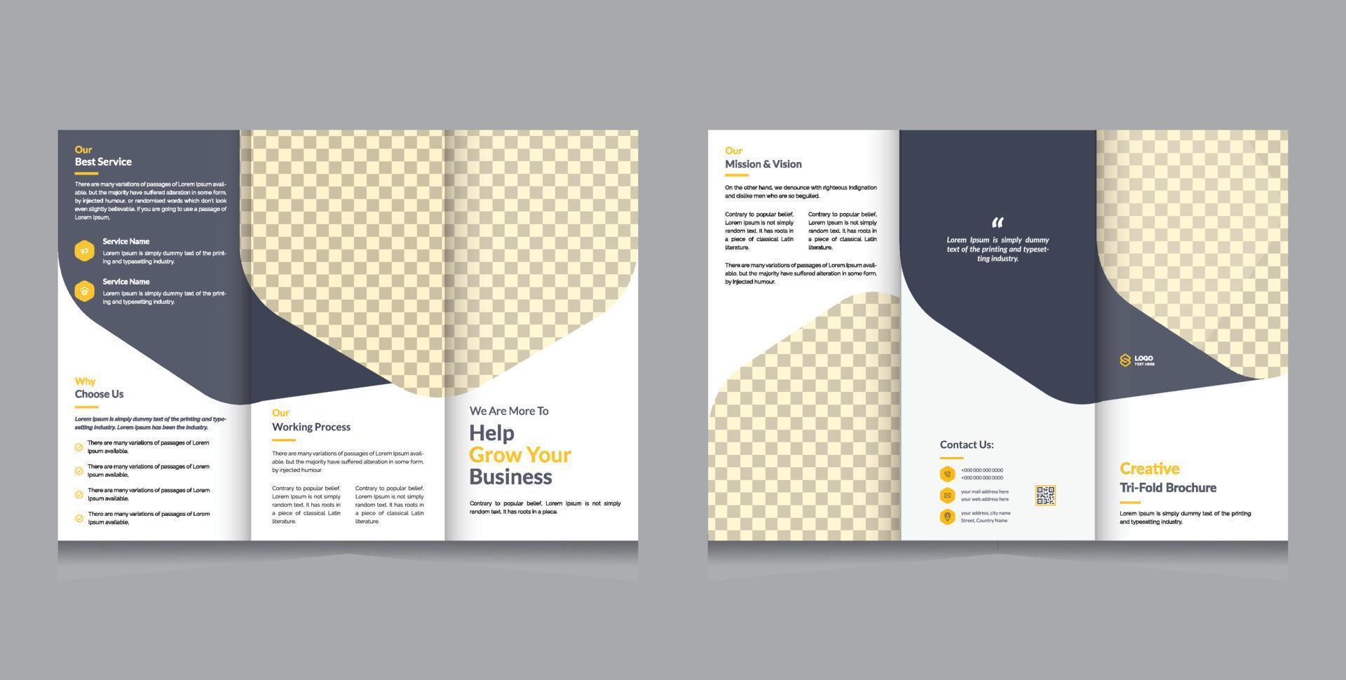 Modern business corporate trifold brochure template vector