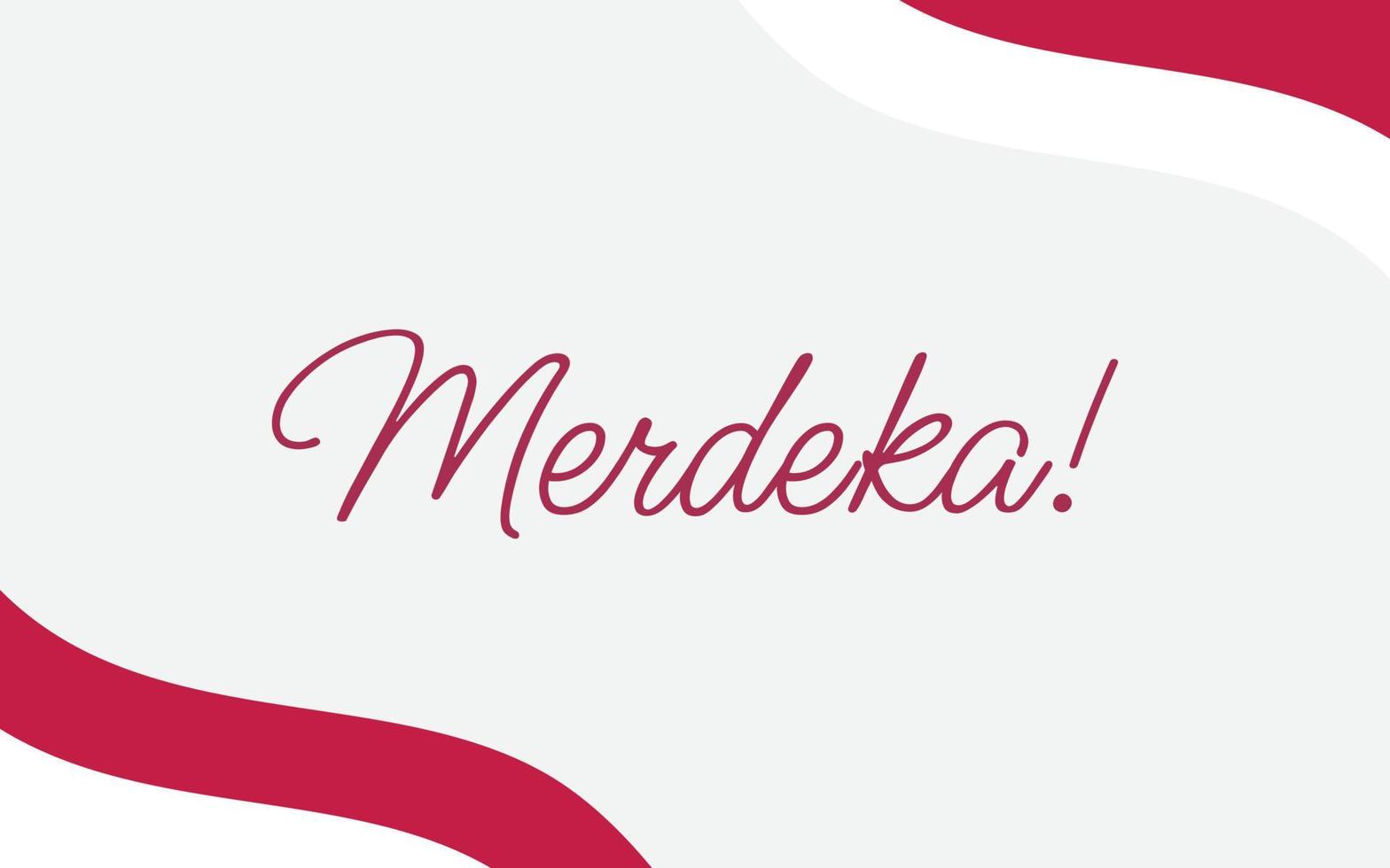 Indonesia independence day template. 17 August vector
