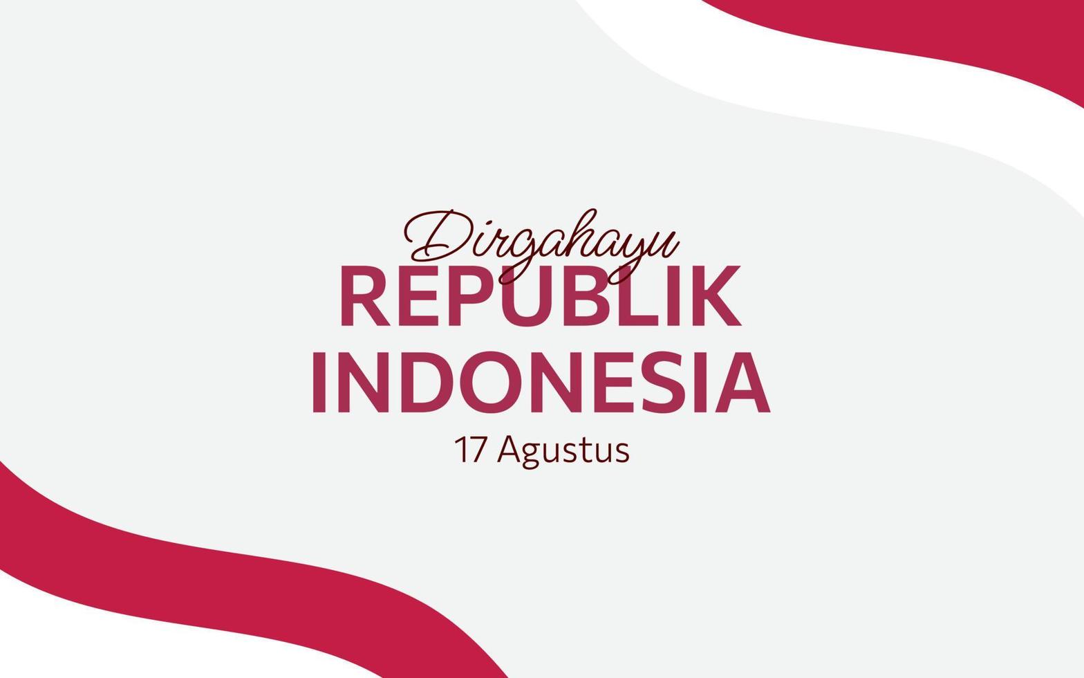 Indonesia independence day template. 17 August vector