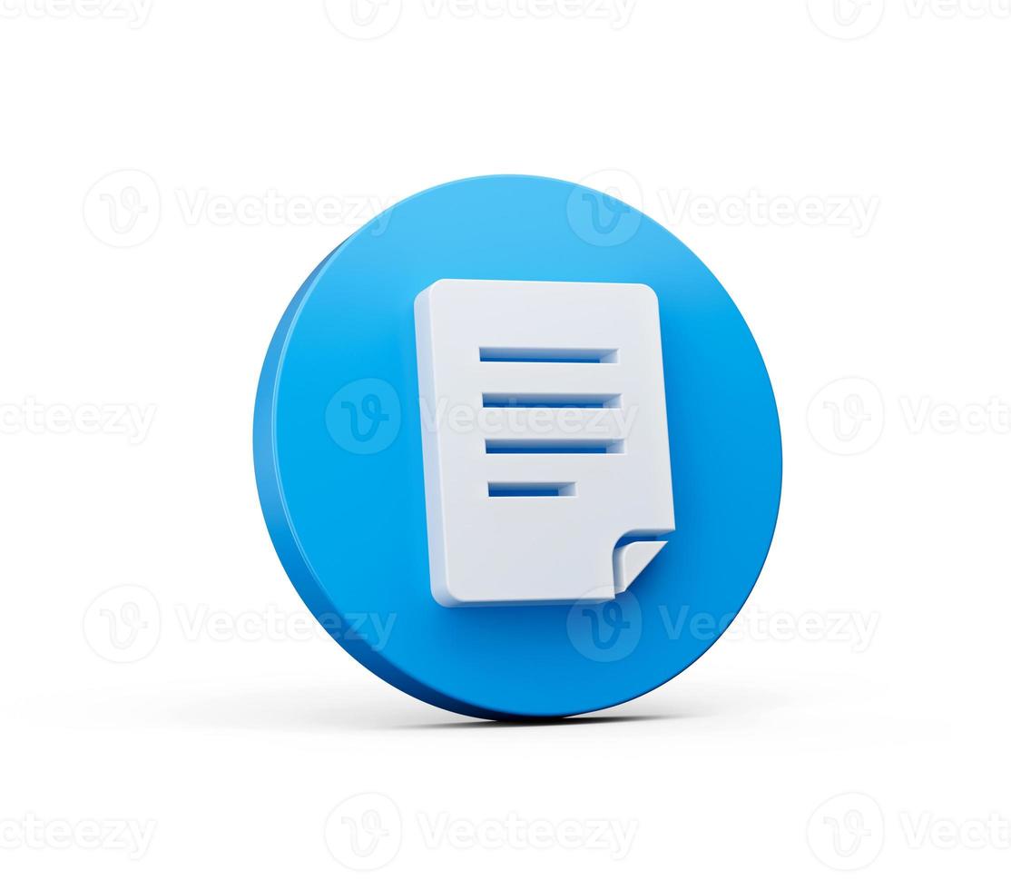 Documents icon. Stack of paper sheets Business icon. 3d illustration photo