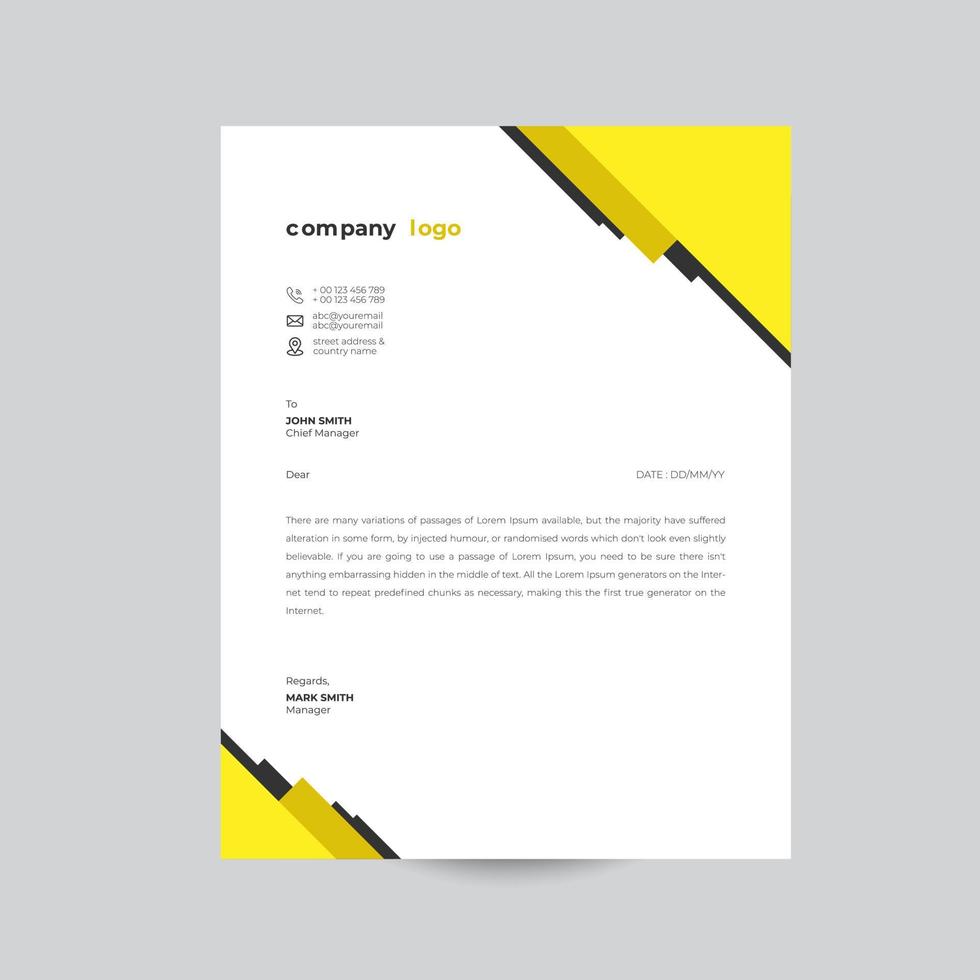 Professional Business Letterhead Design vector