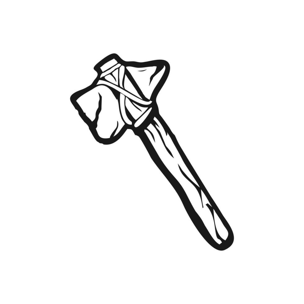 Stone axe isolated. Ancient tool and weapon 8901187 Vector Art at Vecteezy