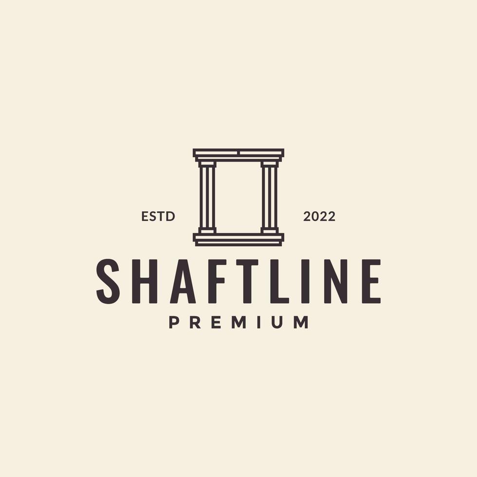 minimal pillar gate history logo design vector graphic symbol icon illustration creative idea