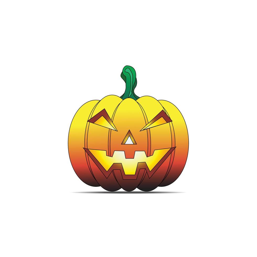 Halloween pumpkin and scary eyes vector