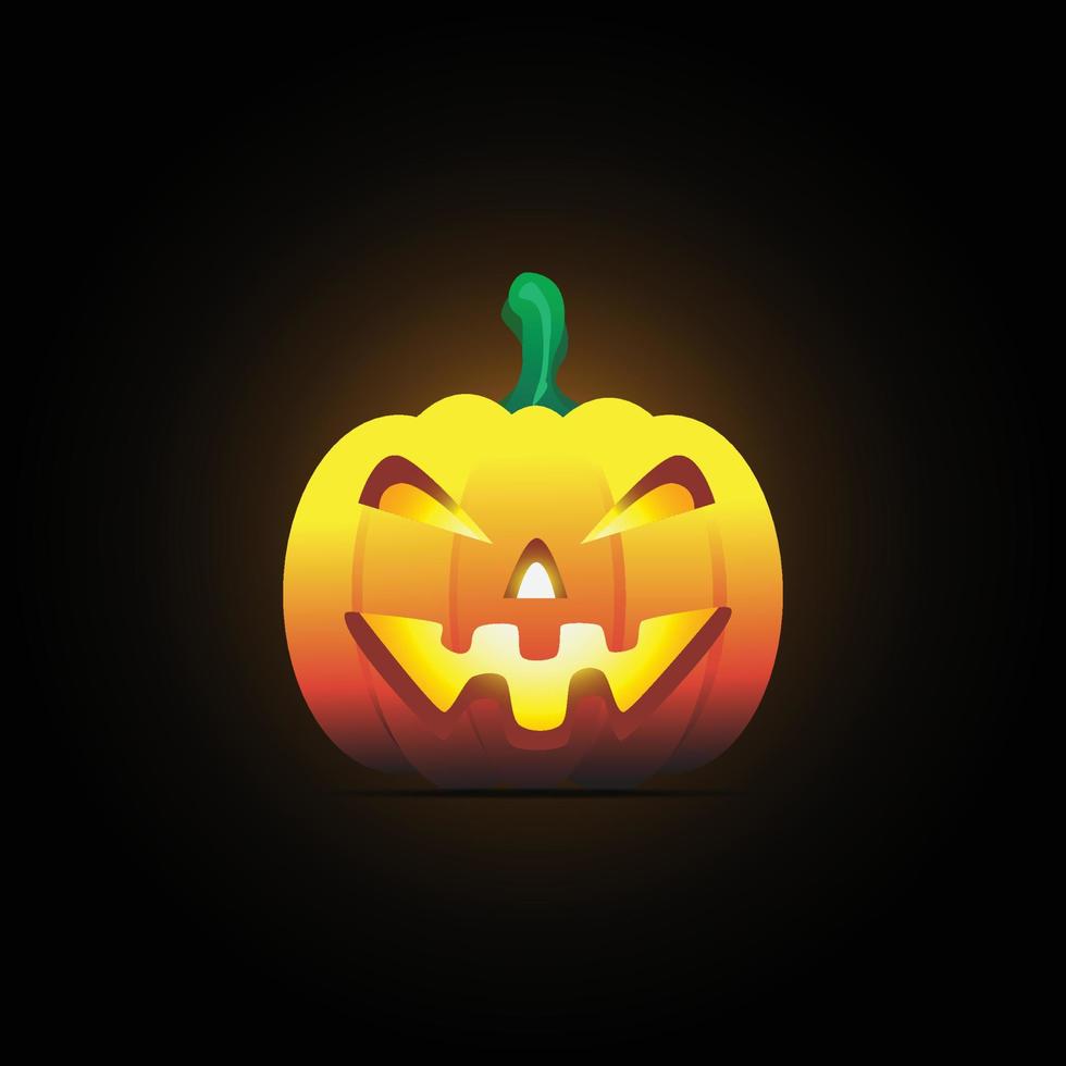 Halloween pumpkin smile vector