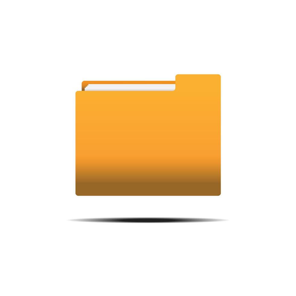 Flat folder icon vector