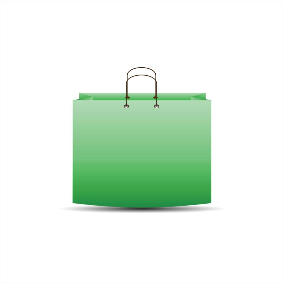 Green shopping bag vector