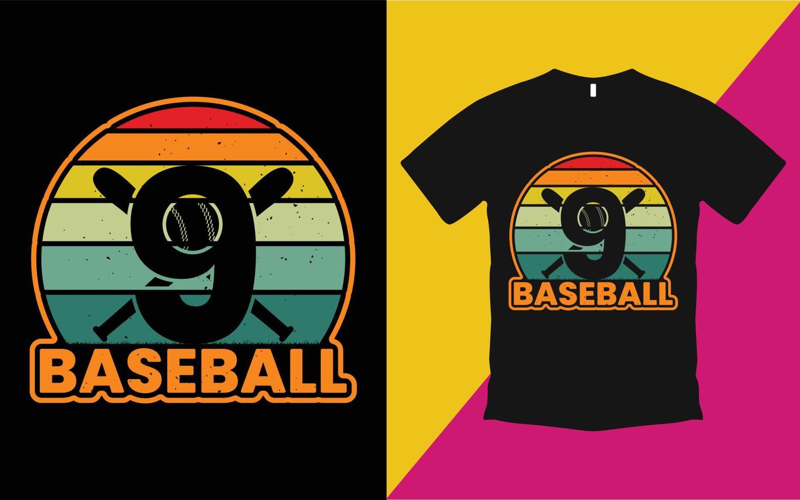 plantilla creativa de camiseta de béisbol vector