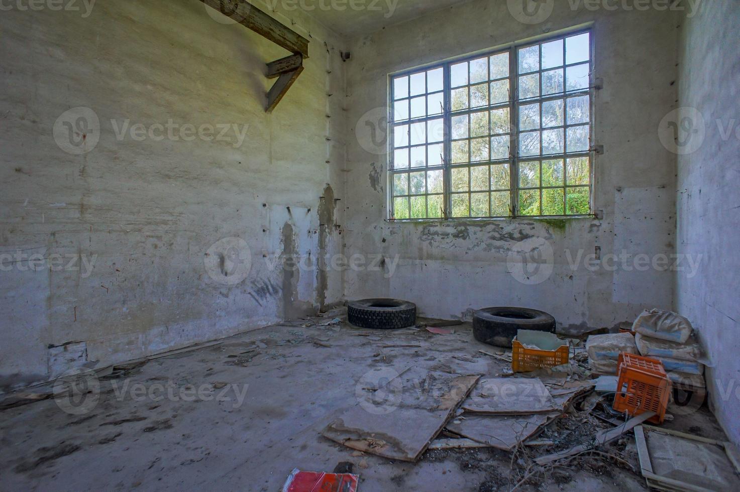 Abandoned Old Ruined Industrial Plant photo