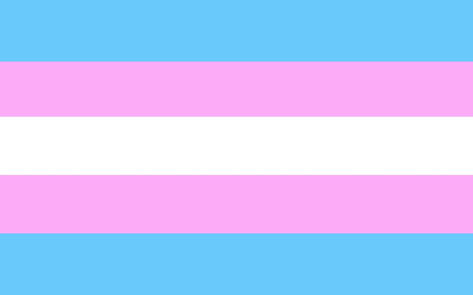 Vector transgender flag. LGBTQ Plus transgender flag.