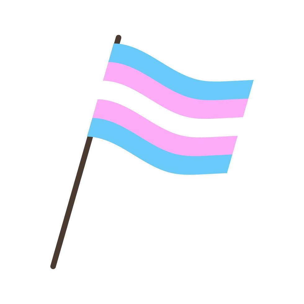 Vector transgender flag. LGBTQ Plus transgender flag.