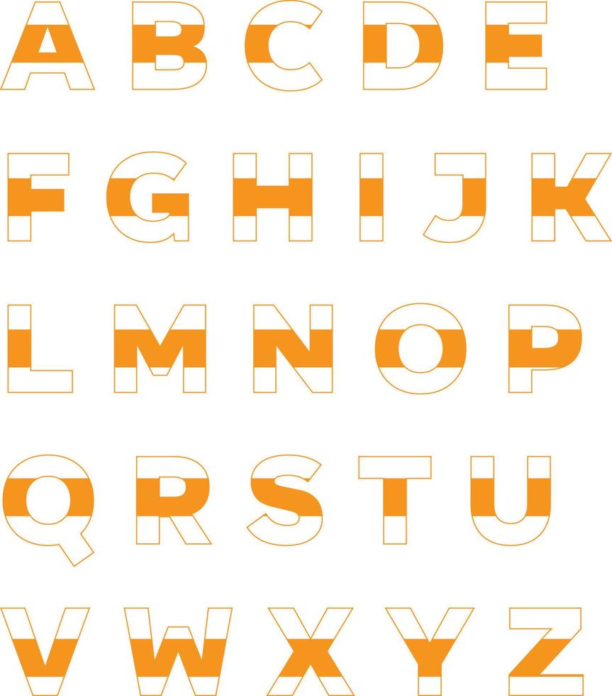 Colorfull Gradient Alphabet vector