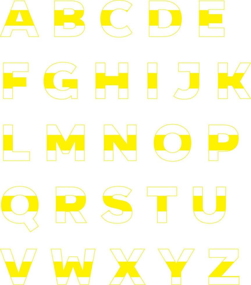 Colorfull Gradient Alphabet vector